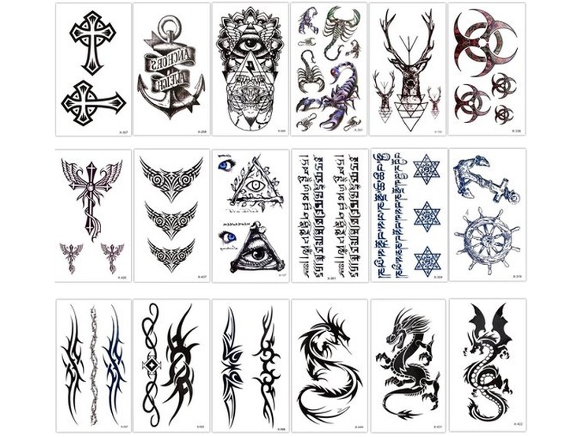 Tatuagem Temporária - Água - 18 Folhas