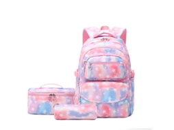 Mochila Impermeável De 3 Peças Com Estampa Estrelas Perfeita Para Escola, Trabalho E Viagens! Rosa Aquaforge