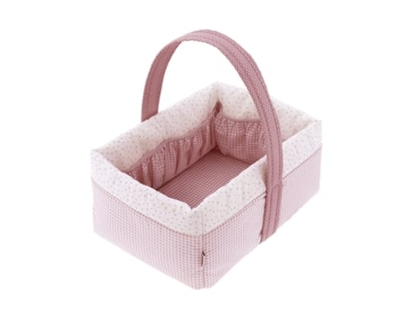 Cesta CAMBRASS Vichy10 (Algodão - Rosa - 22.5 x 29 x 29 cm)