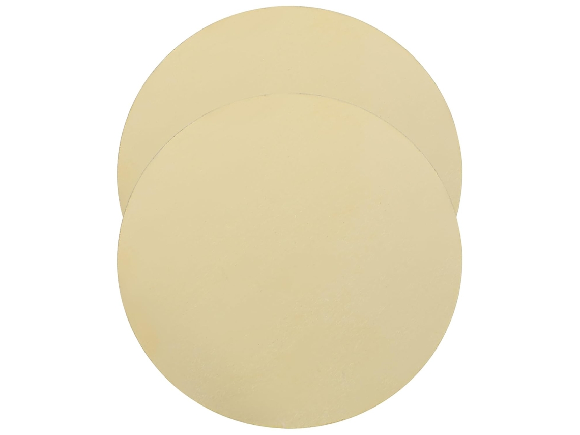 Placas Redondas De Latão Com 0,5 Mm De Espessura X 60 Mm De Diâmetro, Pacote Com 2 Unidades.
