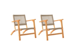 Garden Chair, Garden Chairs Vidaxl Bege Rattan / Vime (n/a)