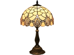 Abajur De Mesa Estilo Tiffany, 30cm 12 Polegadas, Estilo Art Déco Europeu, Ideal Para Cabeceira, Sala De Estar E Quarto