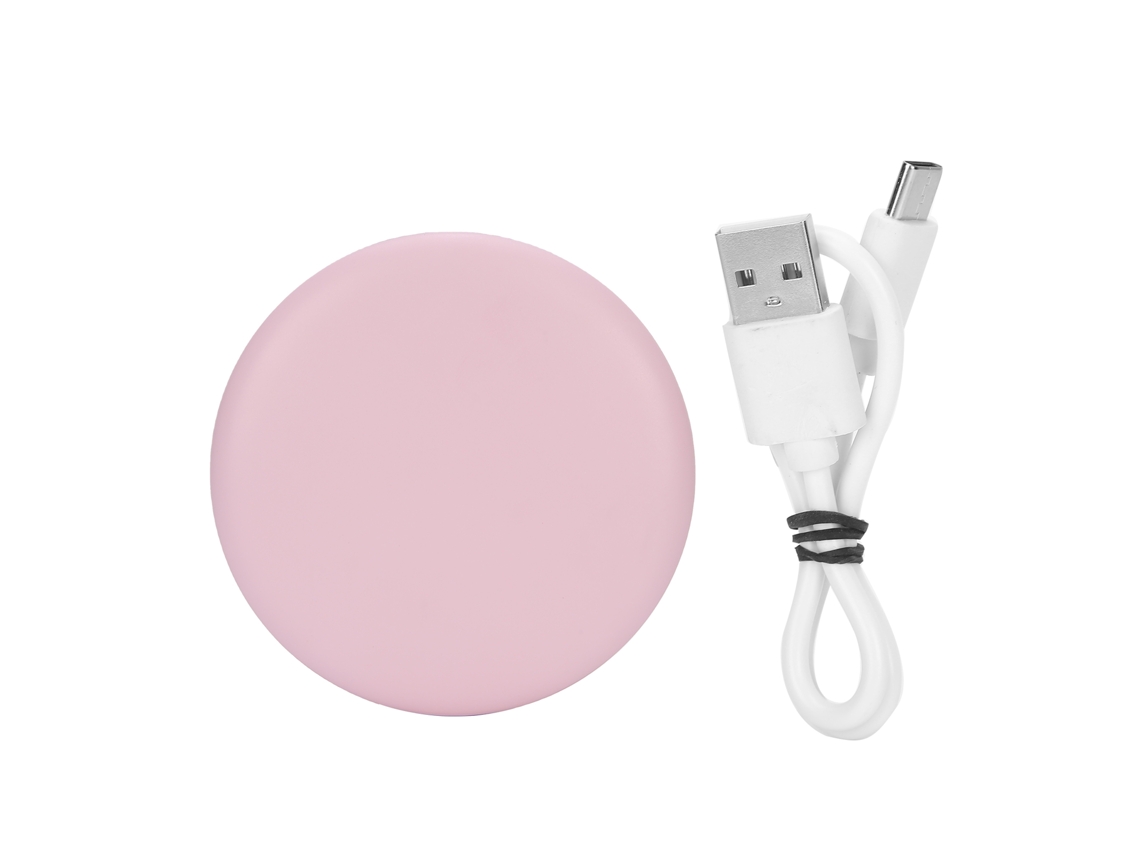 Espejo de maquillaje portátil (recargable, aumento 2x)