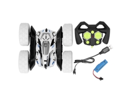 Carro De Controle Remoto Sem Fio 2.4g Para Crianças Com Rotação Dupla, Derrapagem E Música Branco Brinquedo Presente