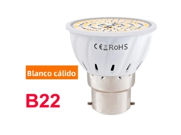 Lâmpada De Teto Led (60 Leds Brancos Quentes, Soquete B22) 220v, Econômica.