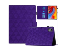 Capa Para Tablet Lenovo Tab M11/xiaoxin Pad 11 2024 Em Couro Com Textura De Diamante.