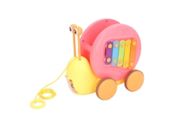 Mali brinquedo Musical Caracol com Som e Luzes para Bebê Melhora Coordenação Rosa