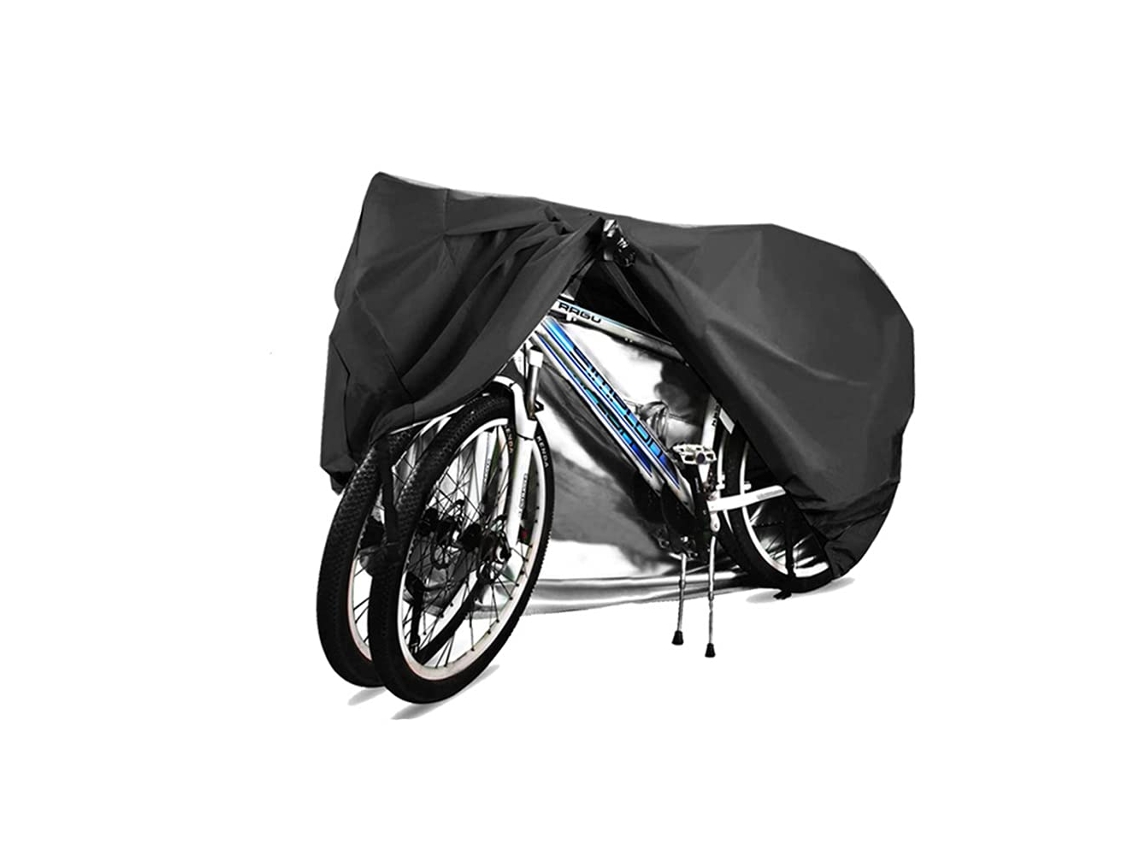 Capa Impermeável Para 2 Bicicletas, Tecido Oxford 210d, Antipó, Chuva, Uv, Neve E Vento Para Armazenamento Externo 190x65x98cm Btforus
