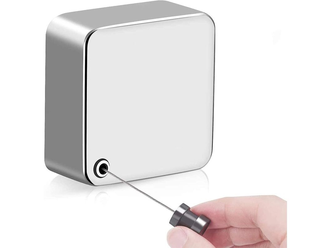 Cordel De Ropa De Acero Inoxidable 12ft Ajustable Estirable Sin Taladrar Montaje En Pared Alto