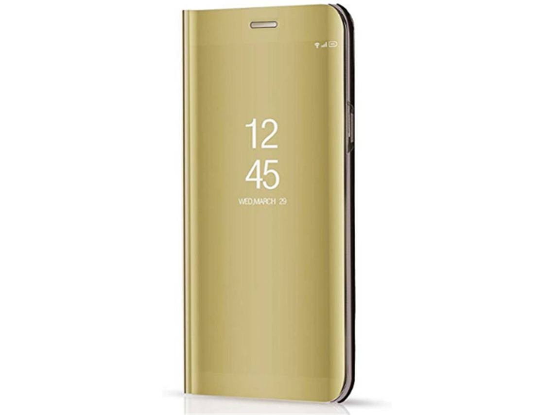 Capa Huawei Y6 Prime 2018 WJS Flip Dourado