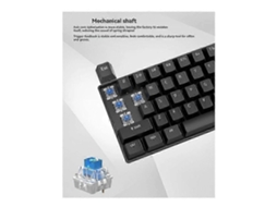 Teclado Mecânico De 61 Teclas Com Interruptores Hot Swappable, Acessórios De Escritório E Teclado Para Jogos. Everley891