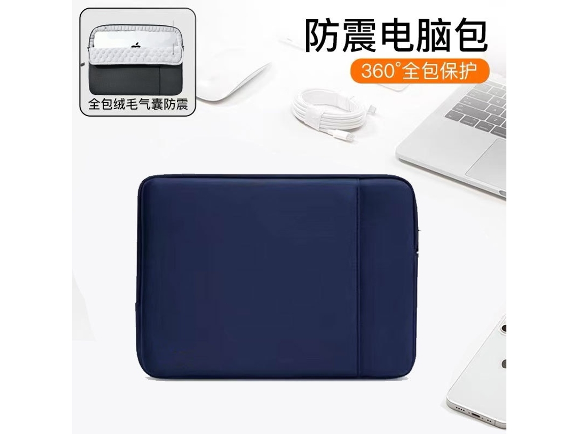Lurelia Bolsa Para Portátil 12 A 13,6 Polegadas À Prova De Choque Impermeável Com Bolso Azul Marinho