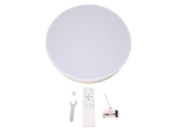 Rebe-lâmpada De Teto Led Ajustável Moderna De Instalação Flush Redonda Com Controle Remoto App Para Quarto Cozinha Corredor