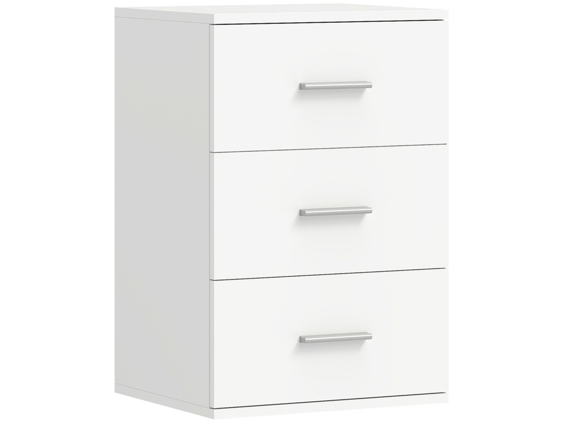Mesa 3 Gavetas Mdf Branca Cabeceira VOLTEDGE