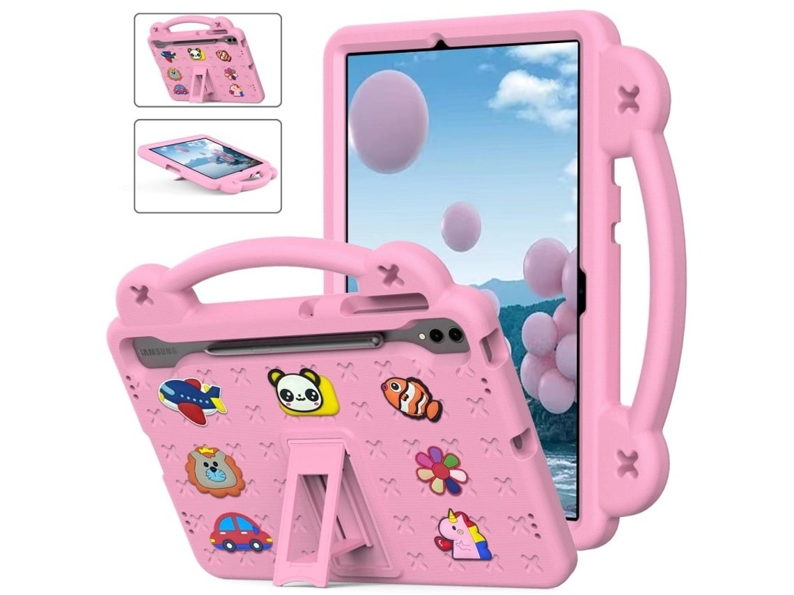 Capa Para Tablet Lurelia, Compatível Com Samsung Galaxy Tab S6 Lite De Desenho Animado Infantil, Rosa, Proteção Antiquedas