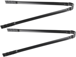 Conjunto De 2 Pinças Para Carvão Abaodam Churrasqueiras Ao Ar Livre, Acessórios Leves E Ergonômicos Em Metal Preto Para