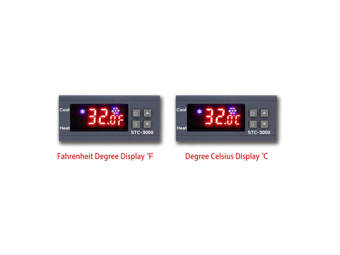 Controlador digital de temperatura STC 3000 com sensor NTC para incubadora geladeira aquecimento resfriamento S/MARCA
