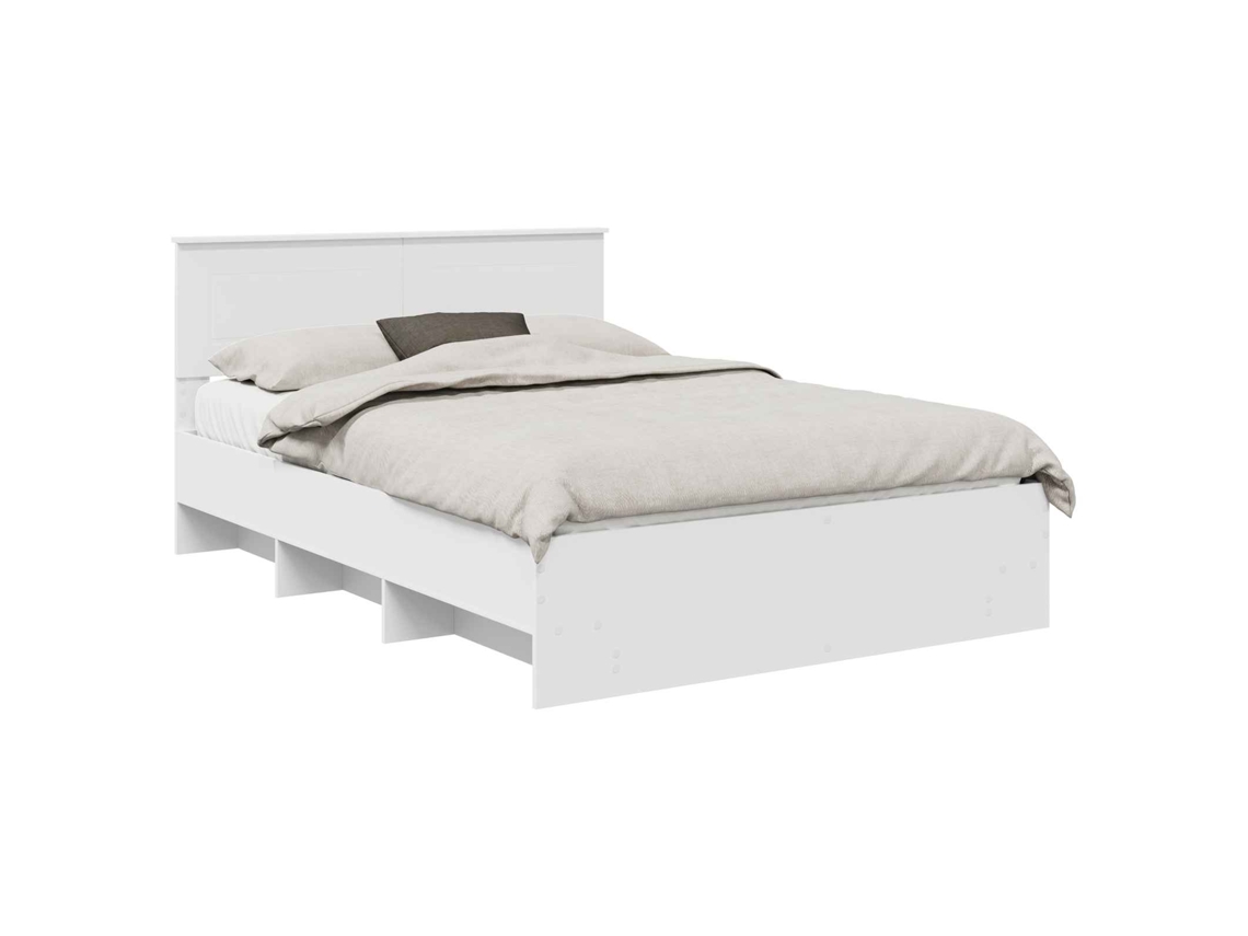 Estrutura de Cama Branco 160 X 200 cm Madeira Processada