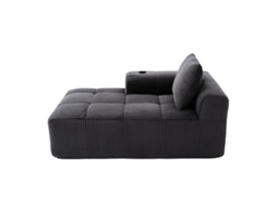 Poltrona Reclinável De Veludo Confortável, Sofá Sem Montagem, Com Almofadas, Bolsa Lateral Para Controle Remoto E Copo.