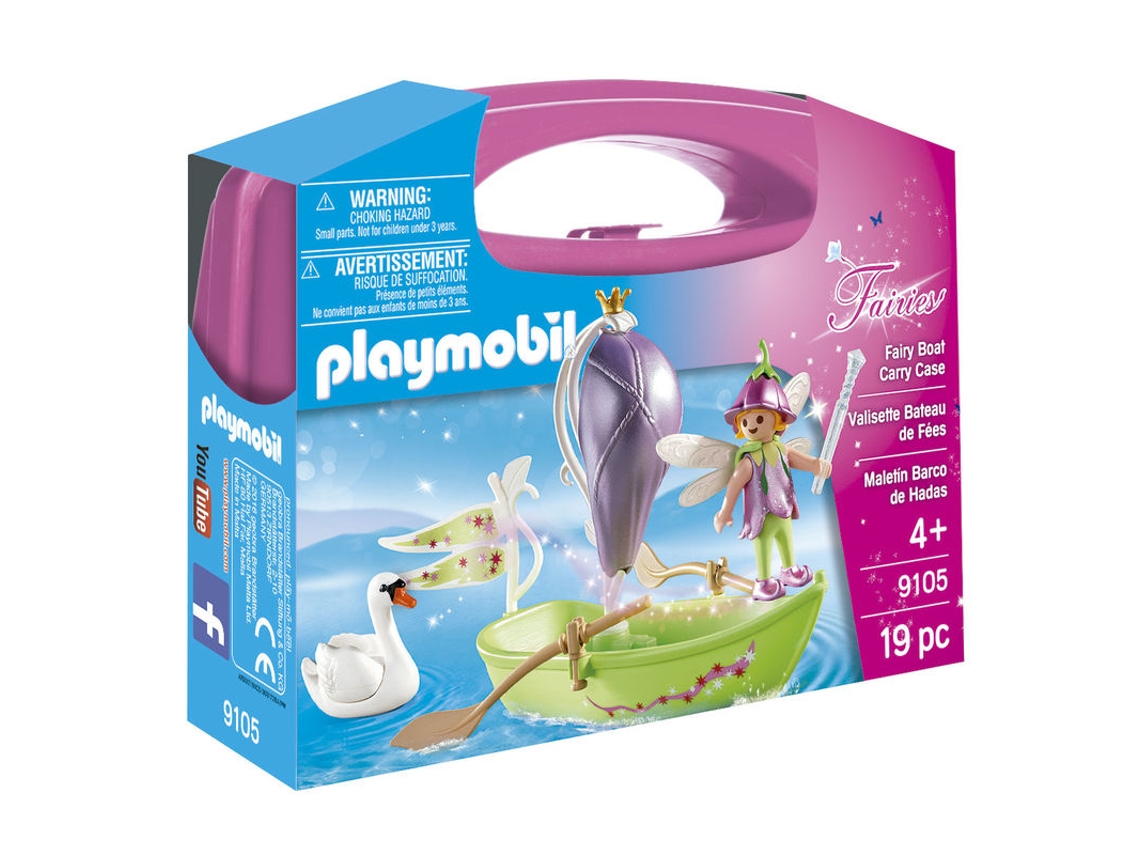 PLAYMOBIL Fairies: Maleta com Barco de Fadas (Idade mínima: 4 - 19 Peças)