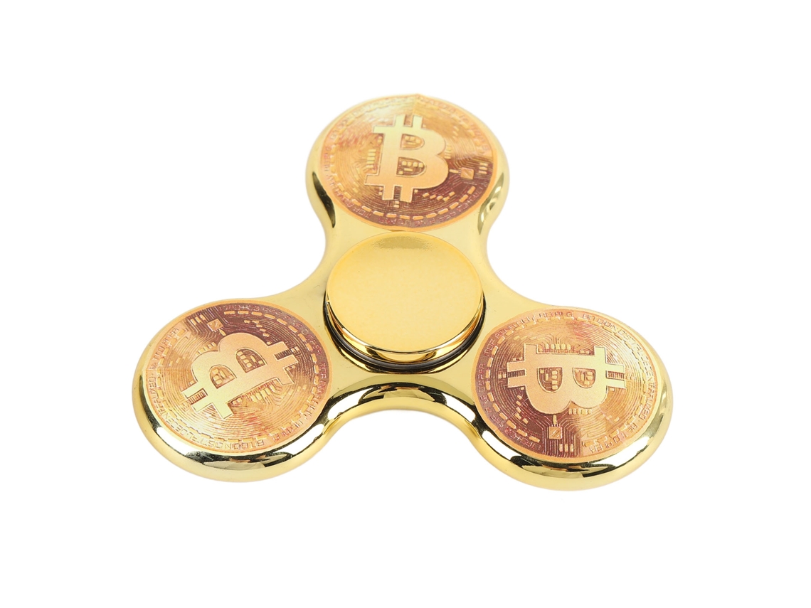 Top Fidget Spinner Business em ABS Eletroplatado, Giratório Dourado
