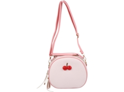Bolsa De Ombro Feminina Bege Em Pu, Grande Capacidade, Resistente Ao Desgaste, Estampa De Cereja, Ideal Para Banquetes.