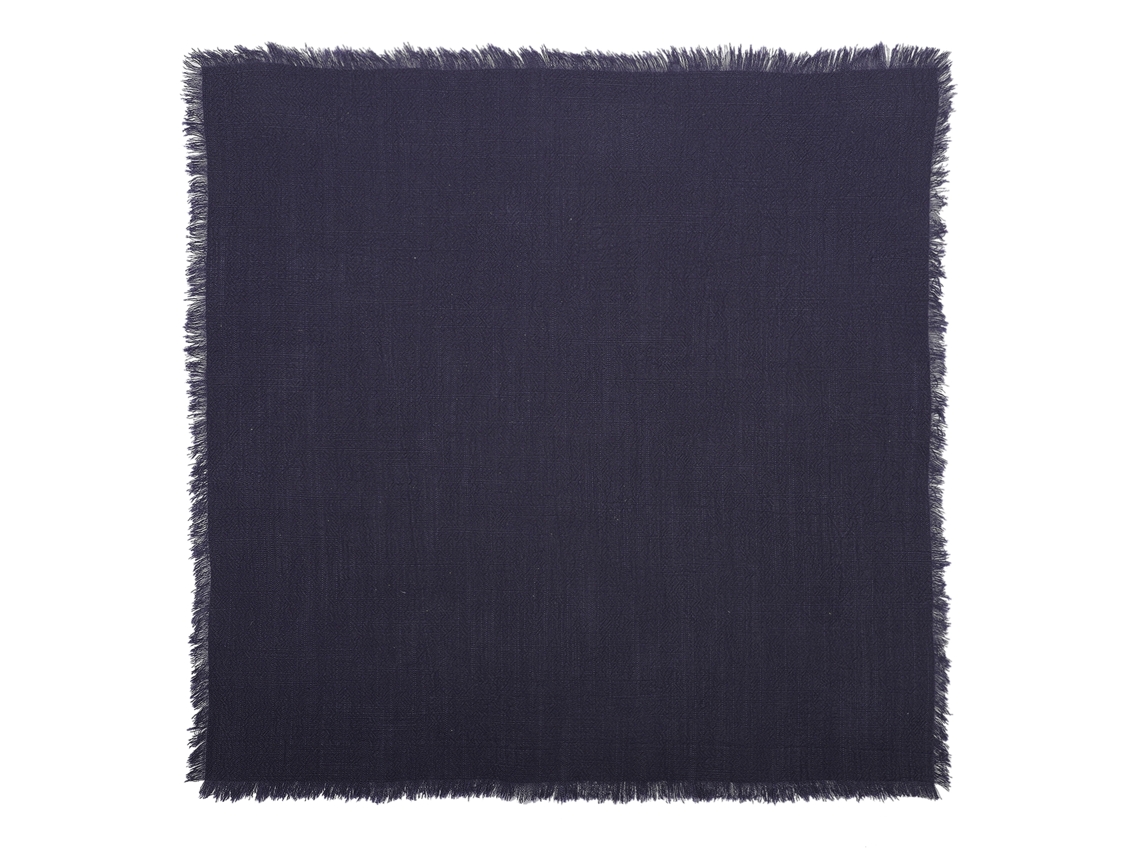 Capinha Almofada Quadrada Algodão Linho Azul Safira 45x45cm