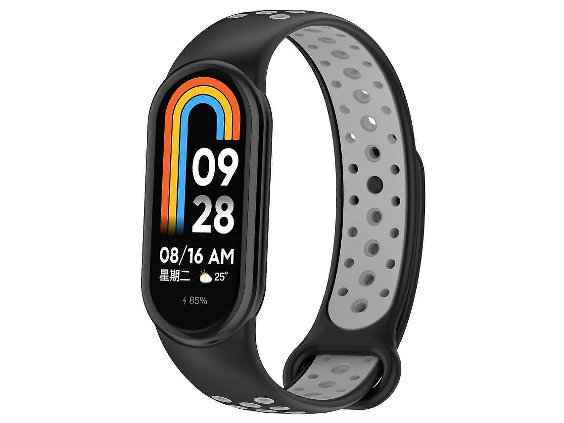 Pulseira De Silicone Bicolor Para Xiaomi Mi Band 8 Sports
