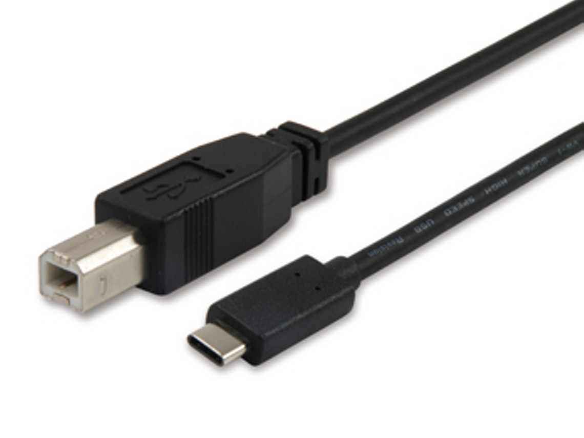 Cabo de Dados EQUIP (USB B - USB-C - 1 m - Preto)