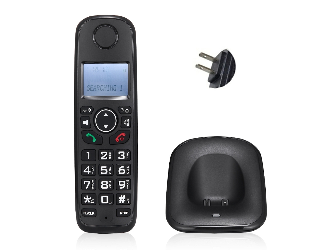 Telefone Sem Fio Com Identificação De Chamadas Multilíngue, Viva Voz, Retroiluminado, Para Escritório Em Casa D1001 Slowmoose