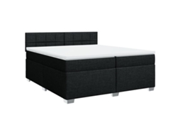 Box Spring Bed, Box Spring Beds Vidaxl Preto Tecido (200 X 200 Cm)