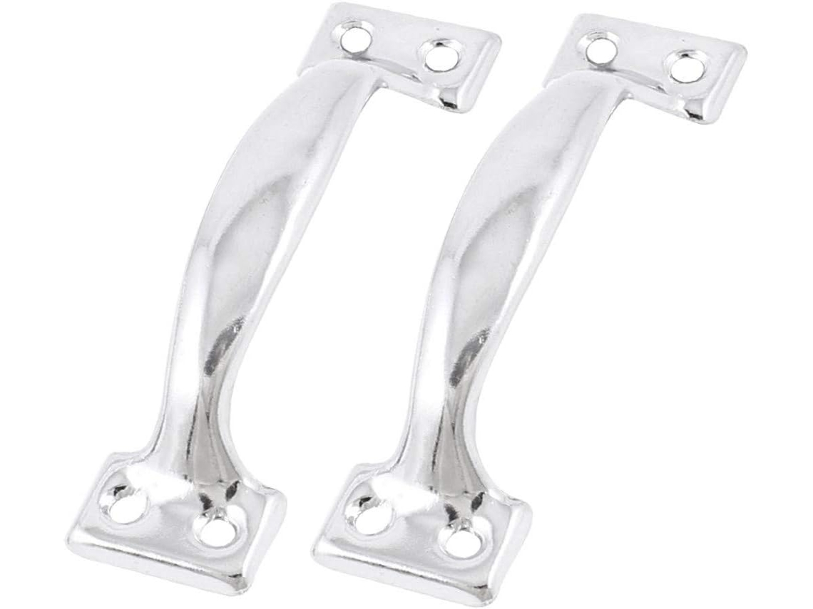 Novo Conjunto De 2 Puxadores Metal Prateado Lon0167 4, 4de Comprimento, Confiáveis E Eficazes Para Portas Gavetas De