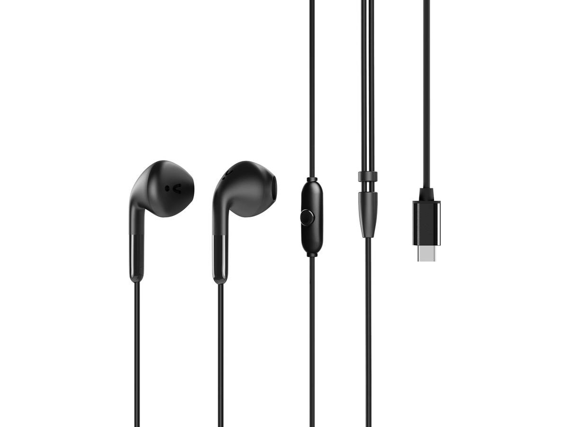 Auriculares com Fio MFC Stereo E58 Tipo C Preto