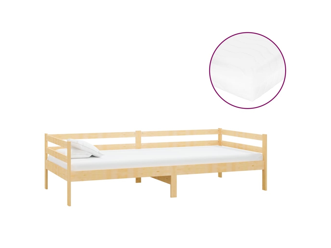 Sofá cama com Colchão 90x200 Cm Pinho Maciço MAISON EXCLUSIVE