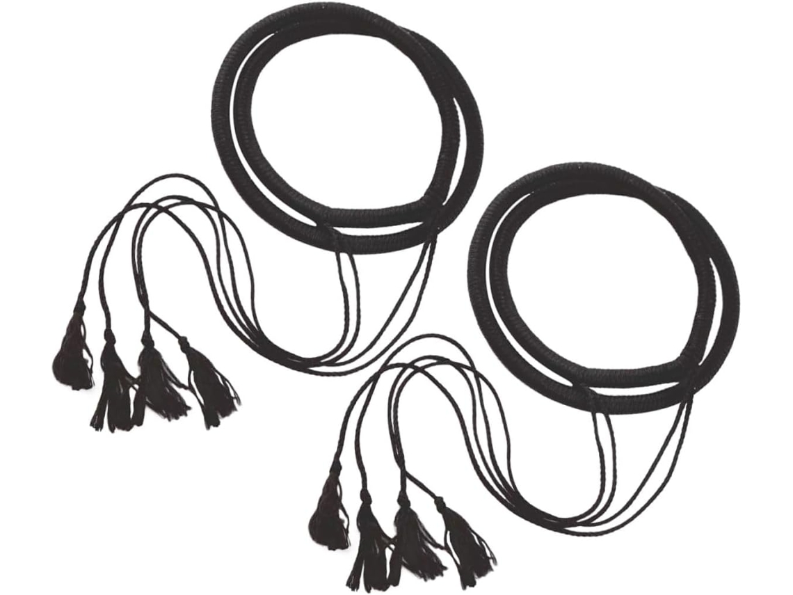 Conjunto De 2 Lenços De Cabeça Árabes Masculinos Com Borla, Acessórios De Cabelo Muçulmanos