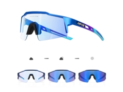 Óculos De Ciclismo Com Revestimento Fotocromático Vermelho-azul Para Esportes E Corrida Com Proteção Uv.
