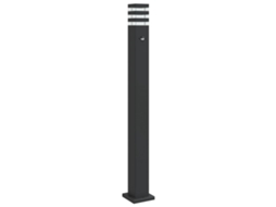 Candeeiro de pé para exterior VIDAXL Preto Alumínio (110 cm)