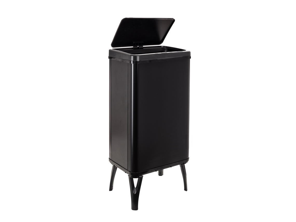 Caixote Do Lixo Inteligente de 50L WELLHOME com Abertura Automática e Contato Manual Preto 35 5X26X83 5Cm