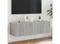 Vidaxl Móvel De Parede P/ Tv C/ Luzes Led 100x35x31 Cm Cinzento Sonoma