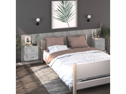 Vidaxl Mesas De Cabeceira Montagem Na Parede 2 Pcs Cinzento Cimento