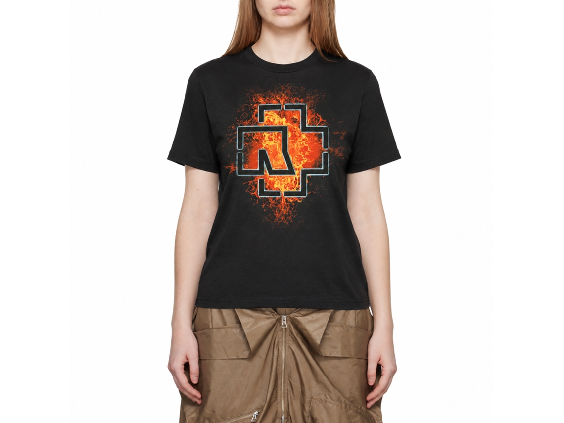 Rockinstone T-shirt Rammstein Band Lava Logo Size:m