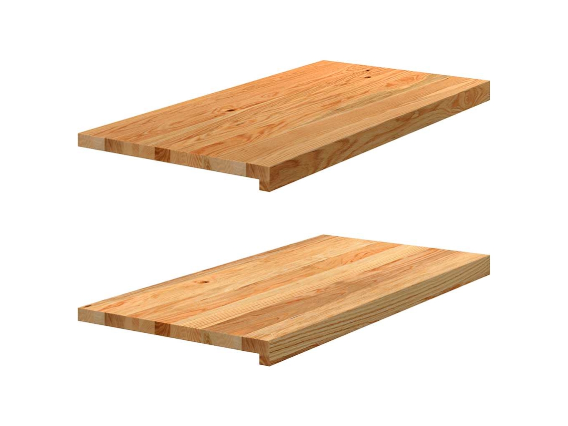 Vidaxl Soleiras Da Janela 2 Pcs 80x40x2 Cm Carvalho Castanho-claro