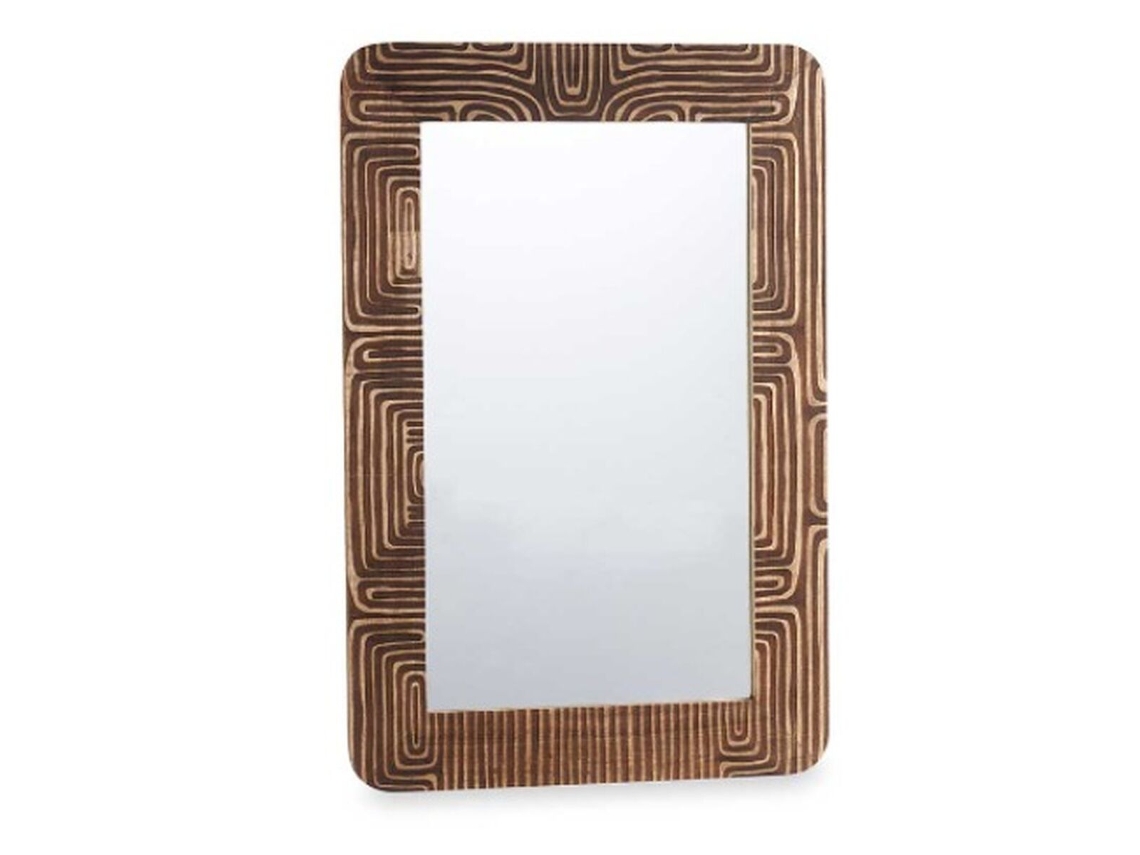 Espelho de Parede 43 Marrom 90 x 60 x 2 cm Retangular