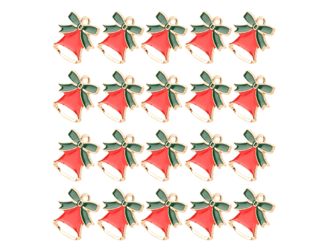 Laxiscreed Kit Com 20 Pendentes De Rena Para Joias Diy, Cor De Esmalte De Natal