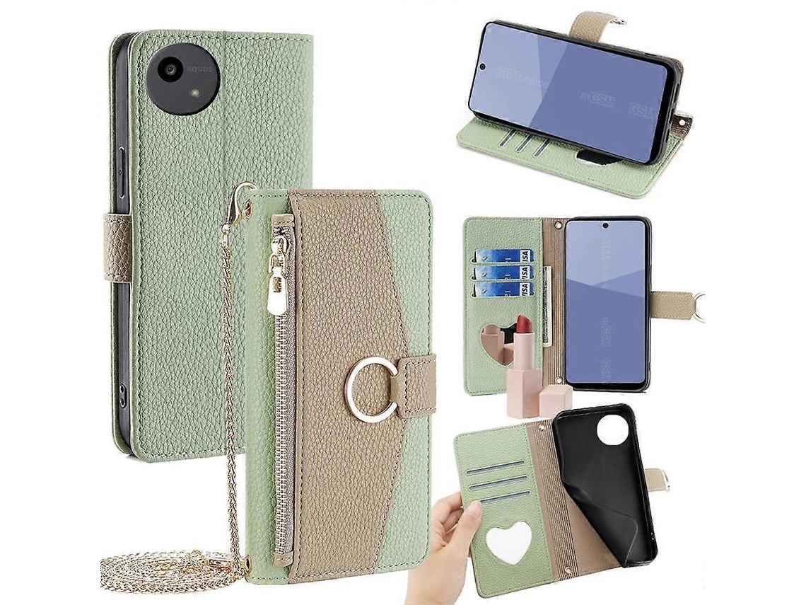 Capa De Celular Transversal De Couro Com Textura De Lichia