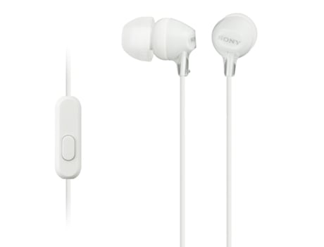 Auriculares Com fio SONY MDR-EX15AP (In Ear - Microfone - Branco)