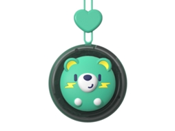 Ventilador Colar Sem Lâmina Usb Recarregável 3 Níveis Verde Urso