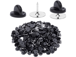 100 Pares De Pins Lapela Com Tachas, Fecho De Suporte Para Pins, Base Em Pvc, Protetores De Lapela, Base Em Pvc