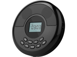 Leitor de Cd Discman Portátil Recarregável Via Bluetooth com Dois Alto falantes e SFUSHOS