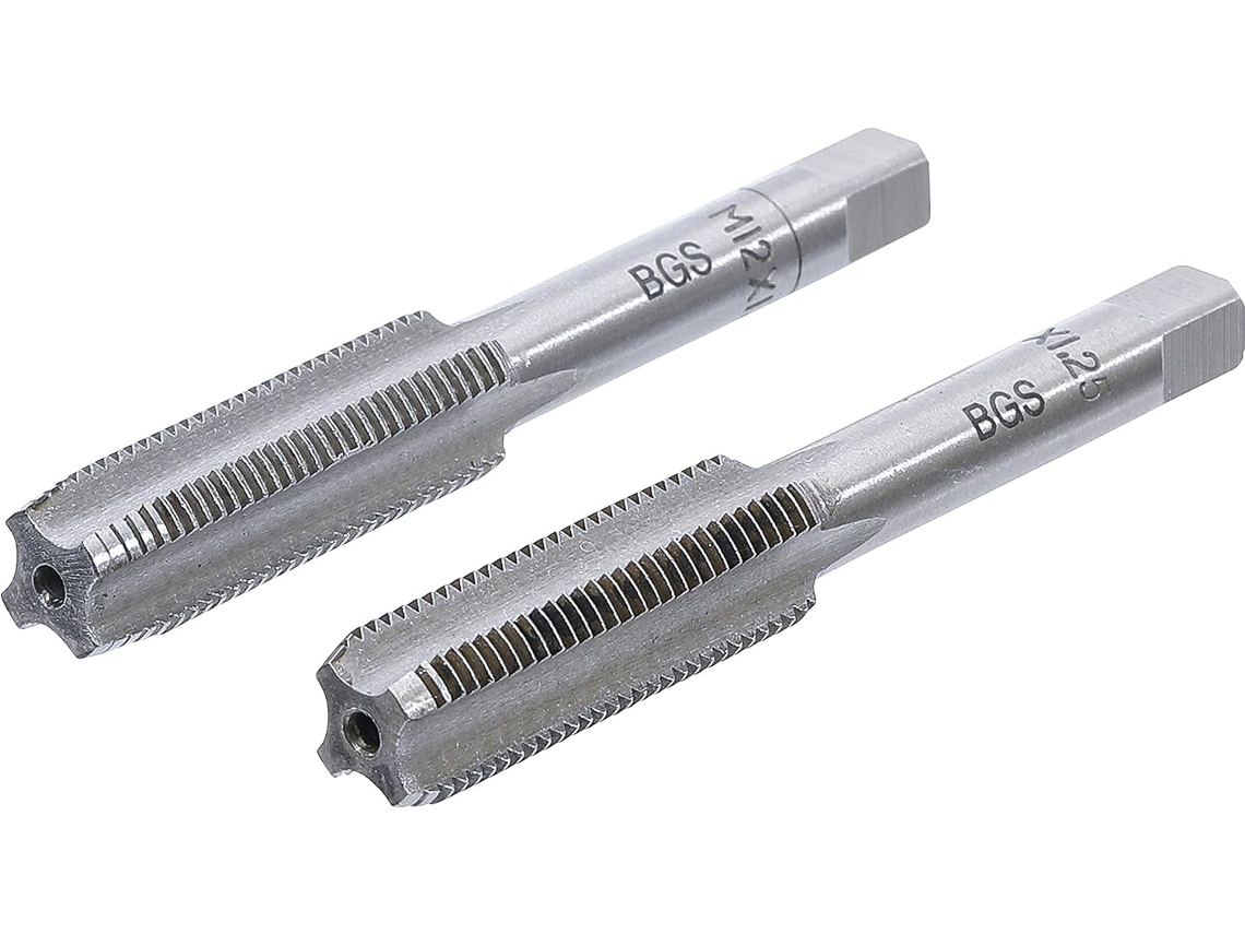 Machos de Rosca de Ranhura Reta de Dentes Finos 2 Peças M12*25 Ferramentas de Jardinagem Ferramentas de Jardinagem